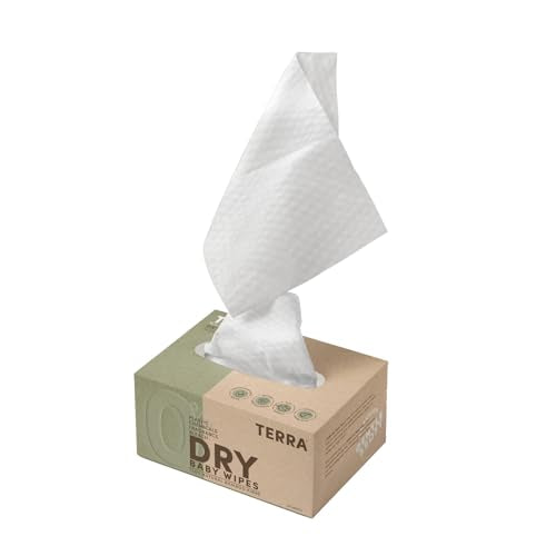 Bamboo Dry Baby Wipes – Biodegradable & Unscented (48 Pack)