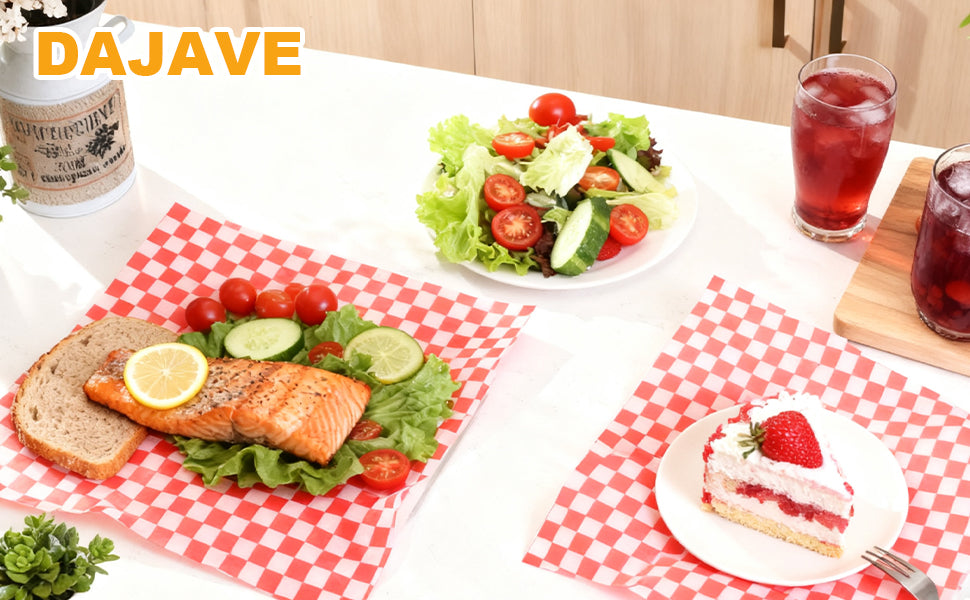 500 Greaseproof Paper Sandwich Wraps – Checkered Food Paper