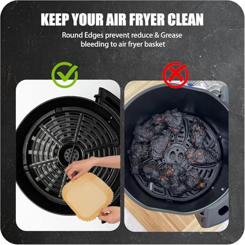 Disposable Air Fryer Liners 100 Pack – Greaseproof Paper