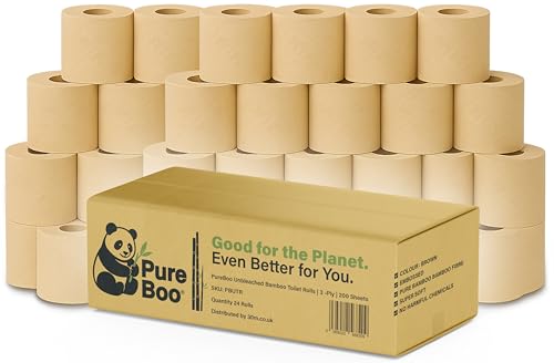 24 Pack Unbleached Bamboo Toilet Rolls – Eco Toilet Paper