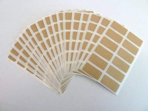 200 Kraft Paper Labels 25×12 mm – Light Brown Rectangle Stickers