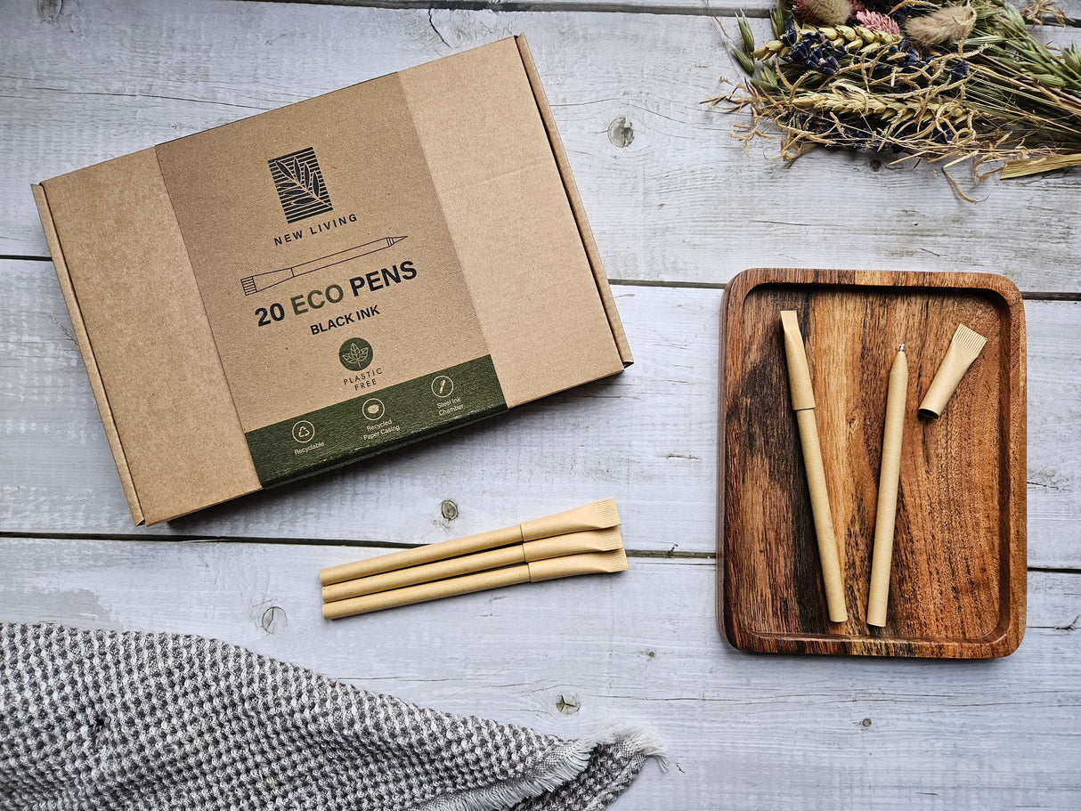 Eco Friendly Plastic Free Pens – Black Biros