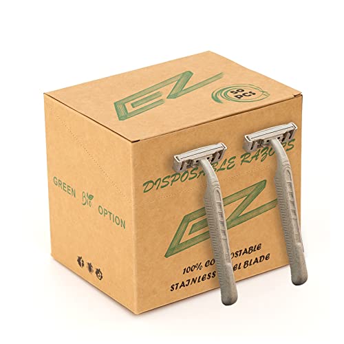 Biodegradable Disposable Razors 50pcs – Eco Shavers