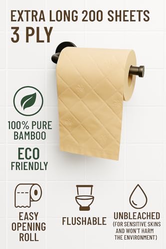 24 Pack Unbleached Bamboo Toilet Rolls – Eco Toilet Paper