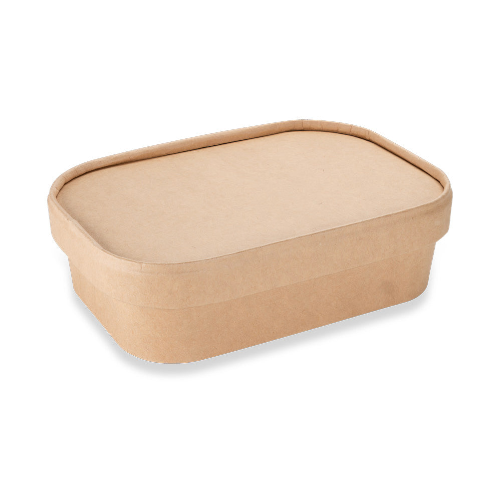650ML Kraft Containers with Paper Lids