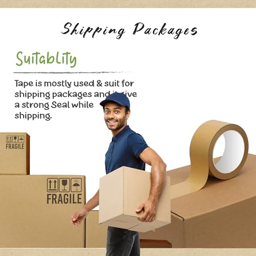 Kraft Paper Packing Tape 48mm×50 m – Recyclable & Eco Friendly