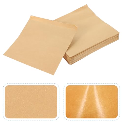 100 Pack Greaseproof Paper Bakery Bags – Oil Proof Sheets