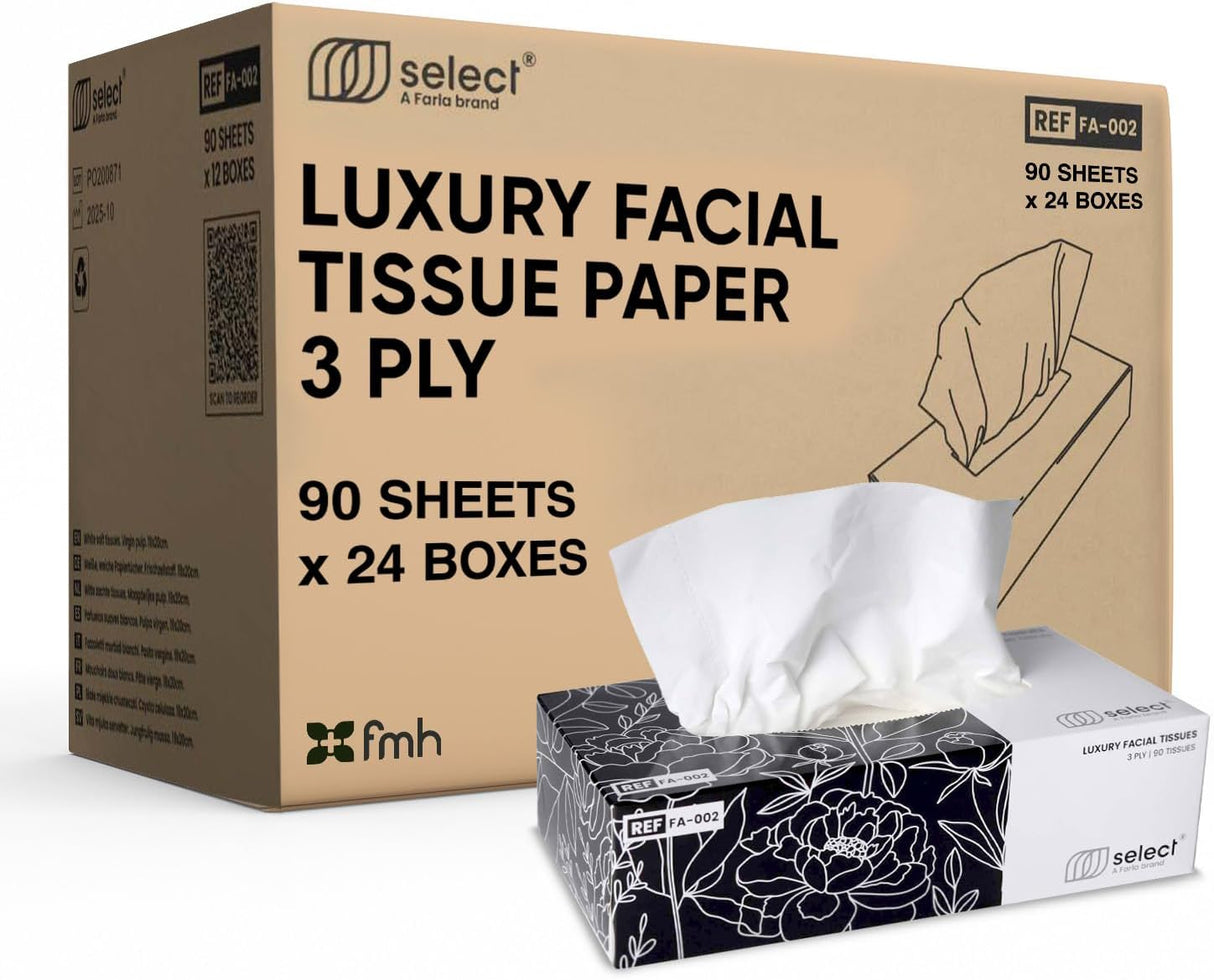 Eco Friendly Facial Tissues – Soft 3 Ply (Pack of 12)