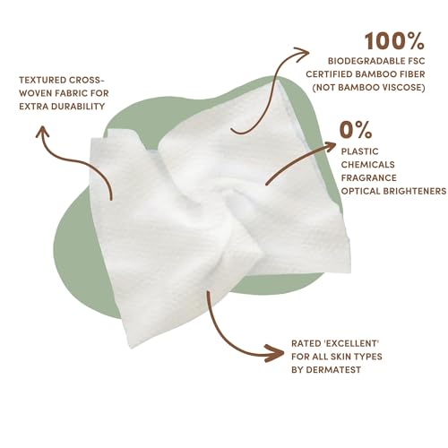 Bamboo Dry Baby Wipes – Biodegradable & Unscented (48 Pack)