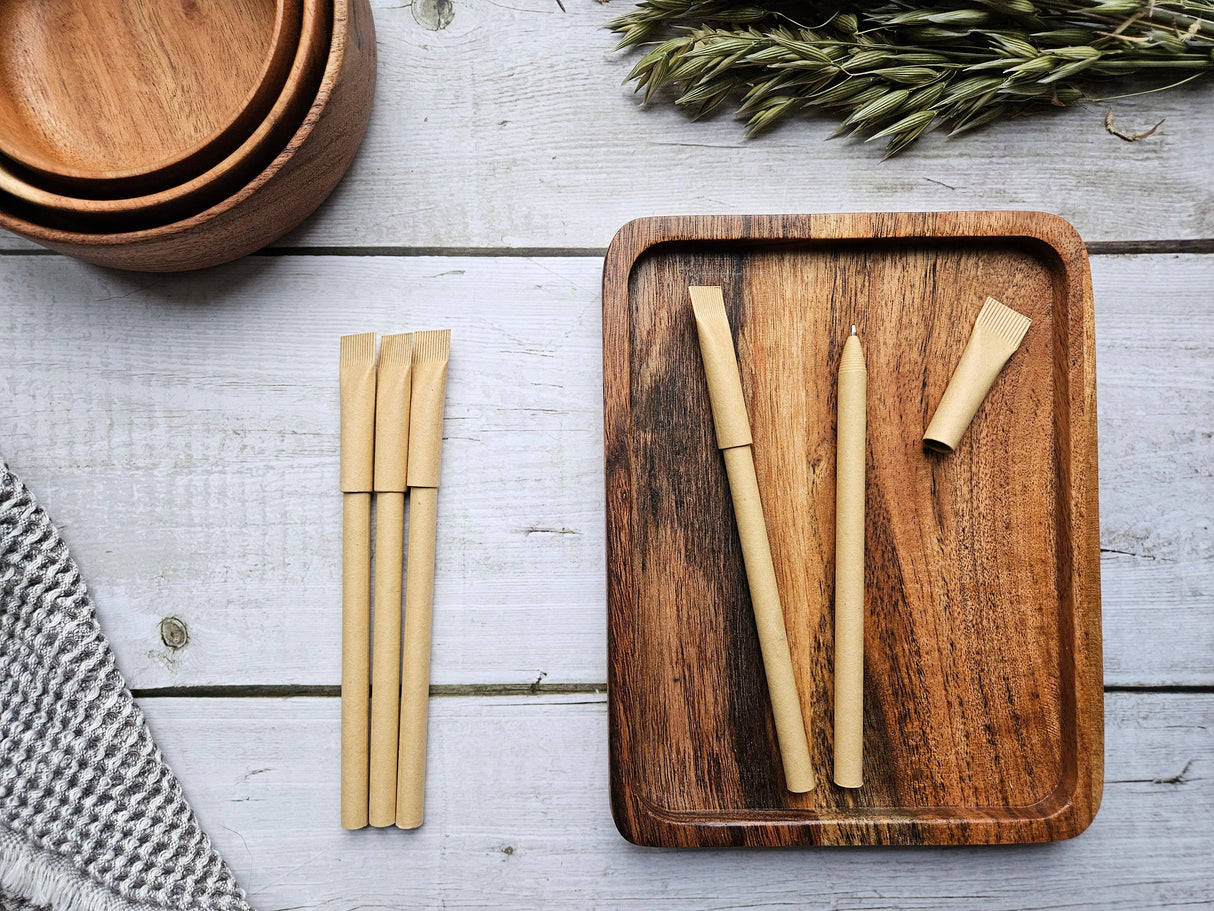 Eco Friendly Plastic Free Pens – Black Biros