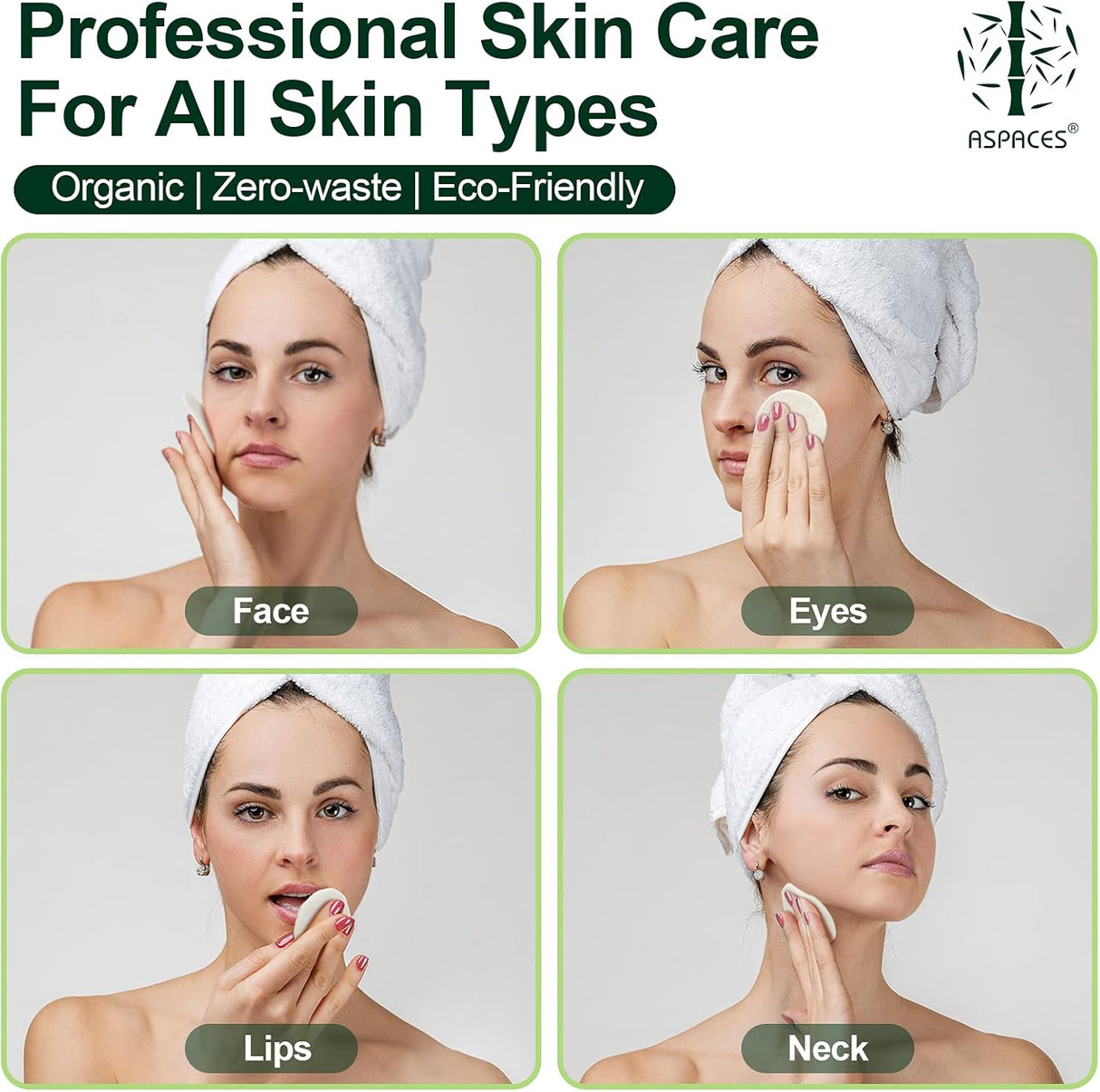 Organic Reusable Makeup Remover Pads 20 Pack – Washable & Eco