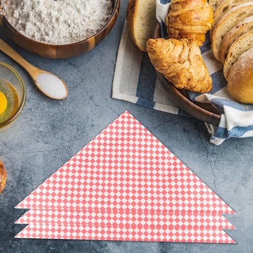 500 Greaseproof Paper Sandwich Wraps – Checkered Food Paper