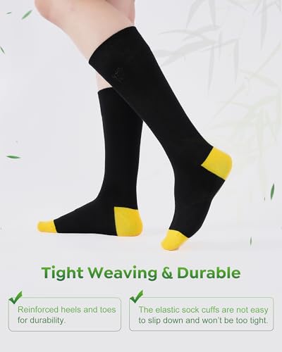 6 Pairs Bamboo Socks – Breathable, Comfortable Crew Socks