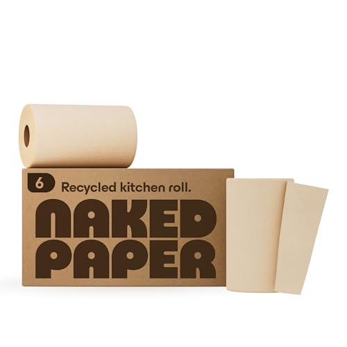 6 Pack Unbleached Recycled Paper Towels – Kitchen Rolls