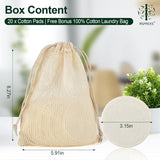 Organic Reusable Makeup Remover Pads 20 Pack – Washable & Eco