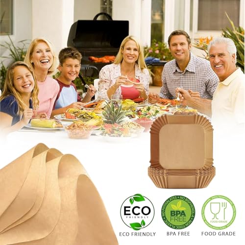 Disposable Air Fryer Liners 100 Pack – Greaseproof Paper