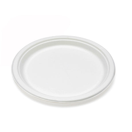 10" (25cm) Sugarcane Bagasse Plates – 50 Pack