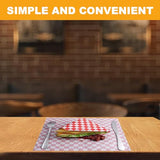 500 Greaseproof Paper Sandwich Wraps – Checkered Food Paper