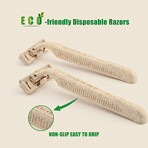 Biodegradable Disposable Razors 50pcs – Eco Shavers