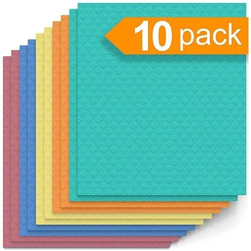 Reusable Multicolour Swedish Dish Cloths (10 Pack)