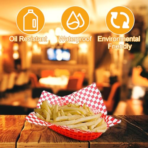 500 Greaseproof Paper Sandwich Wraps – Checkered Food Paper