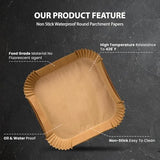Disposable Air Fryer Liners 100 Pack – Greaseproof Paper