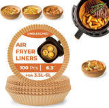 Disposable Air Fryer Liners 100 Pack – Greaseproof Paper